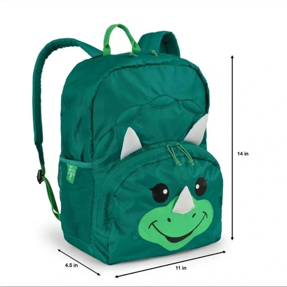 NWT Firefly! Outdoor Gear Chip the Dinosaur Kid's Backpack green 15 Liters unise - Picture 2 of 11